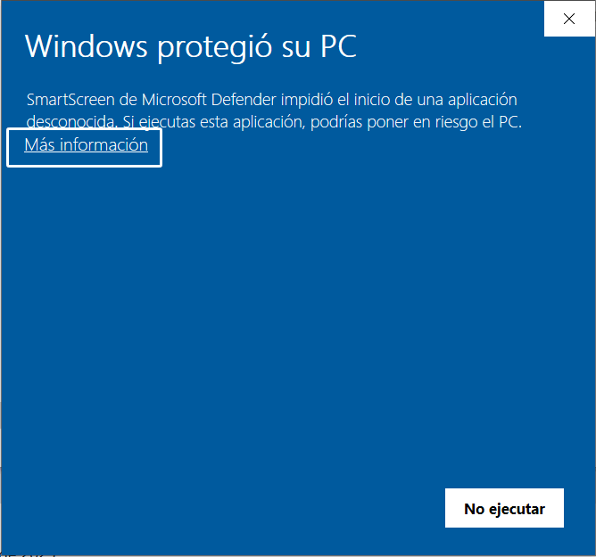 Pulsar más información en Windows para confiar en Historias Clínicas Online